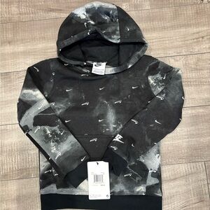 Nike Black and White Patterned Hoodie